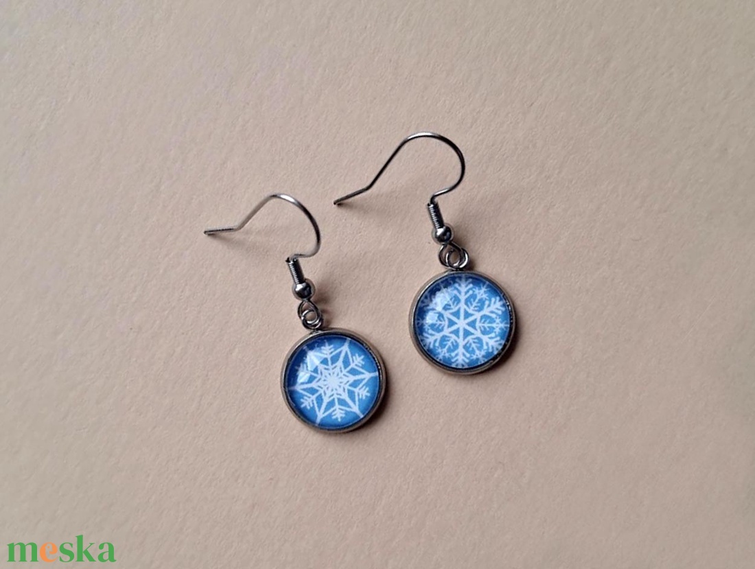 Hópelyhes  fülbevaló - ékszer - fülbevaló - lógó fülbevaló - Meska.hu