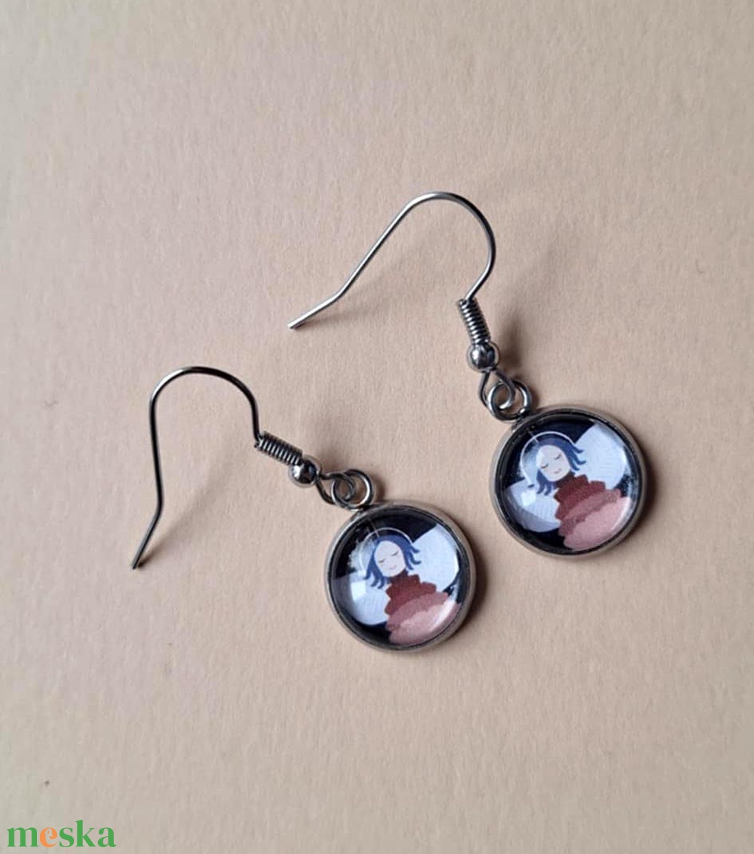 Angyal  fülbevaló - ékszer - fülbevaló - lógó fülbevaló - Meska.hu