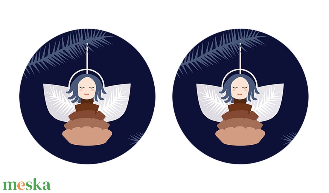 Angyal  fülbevaló - ékszer - fülbevaló - lógó fülbevaló - Meska.hu