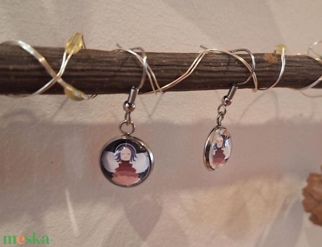 Angyal  fülbevaló - ékszer - fülbevaló - lógó fülbevaló - Meska.hu