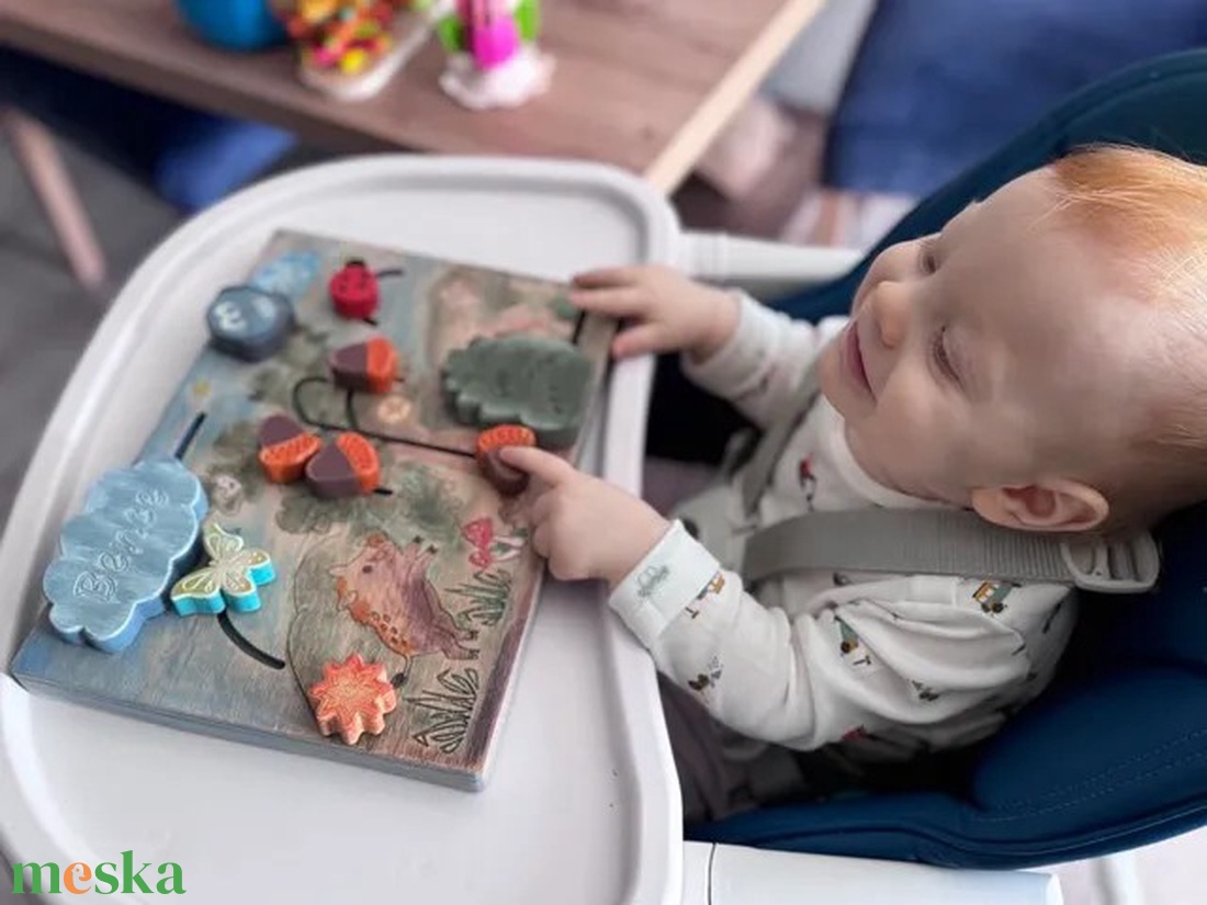 Erdei matatófal � Adj makkot a malacnak! interaktív fa fejlesztő játék - baba - mama - baba játékok - matatófal - Meska.hu