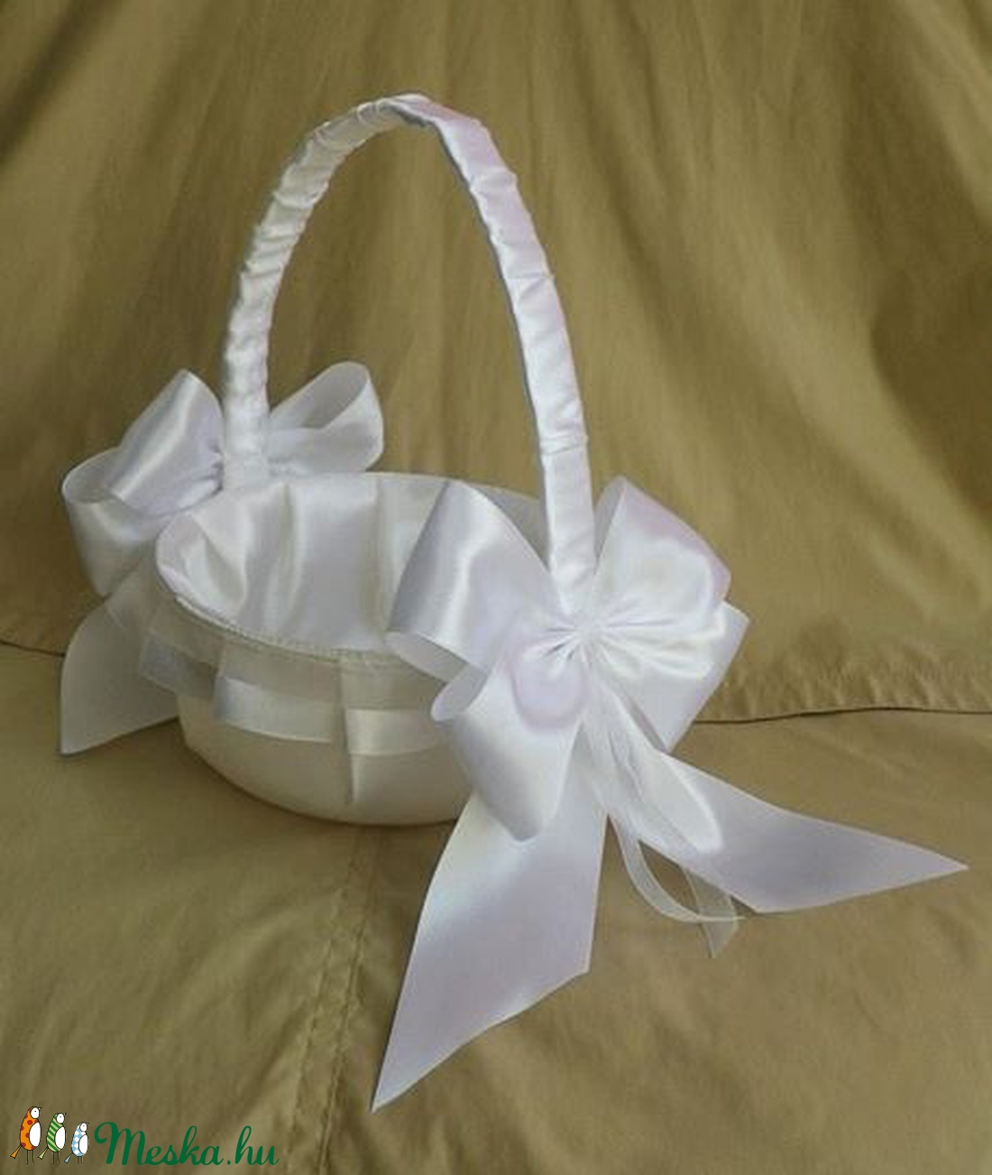 EKRÜ  Sziromszóró, rizsszóró, cukorkaszóró kosár -  - Meska.hu