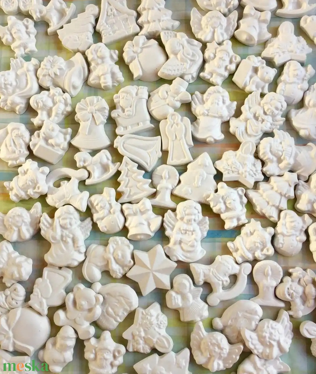 25db karácsonyi festhető gipsz figura- fehér gipsz - diy (csináld magad) - egységcsomag - Meska.hu