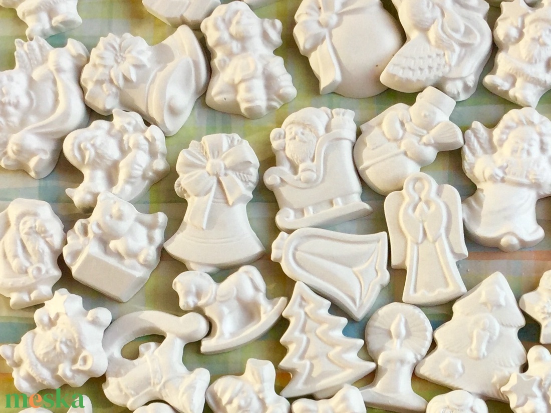 25db FESTHETŐ karácsonyfa dísz gipsz figura - gyerekeknek - karácsony - karácsonyi lakásdekoráció - karácsonyfadíszek - Meska.hu