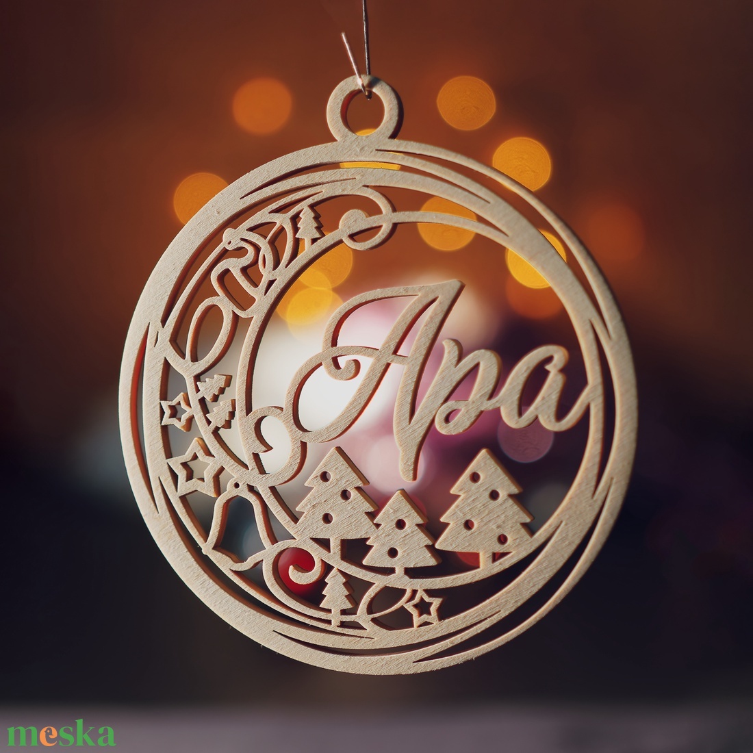 Karácsonyfadísz névre szóló, egyedi fa ajándék - karácsony - karácsonyi lakásdekoráció - karácsonyfadíszek - Meska.hu