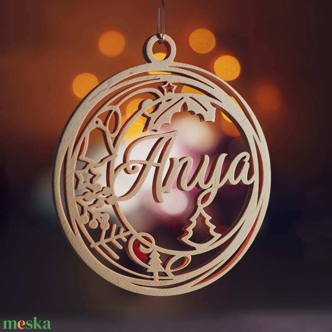 Karácsonyfadísz névre szóló, egyedi fa ajándék - karácsony - karácsonyi lakásdekoráció - karácsonyfadíszek - Meska.hu