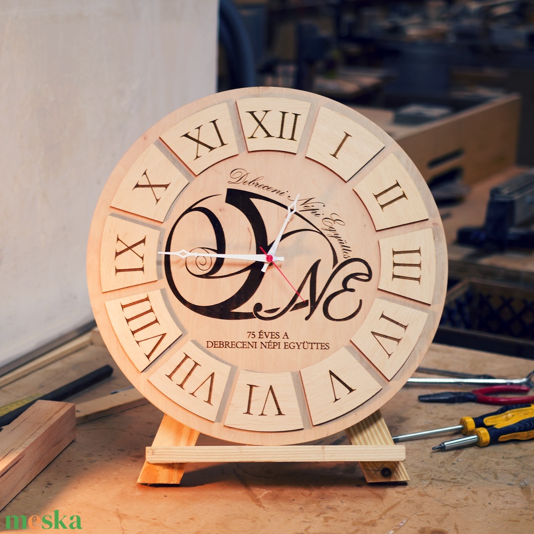 fali óra, egyedi felirattal, logóval, teljesen testreszabható. - otthon & életmód - dekoráció - fali és függő dekoráció - falióra & óra - Meska.hu