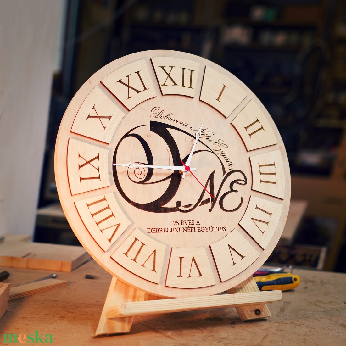 fali óra, egyedi felirattal, logóval, teljesen testreszabható. - otthon & életmód - dekoráció - fali és függő dekoráció - falióra & óra - Meska.hu