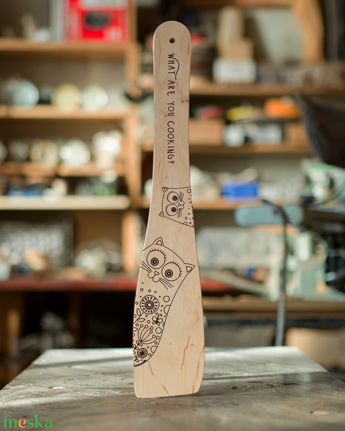 Fakanál, egyedi mintával. - otthon & életmód - konyhafelszerelés, tálalás - sütés, főzés - fakanál & fakanáltartó - Meska.hu
