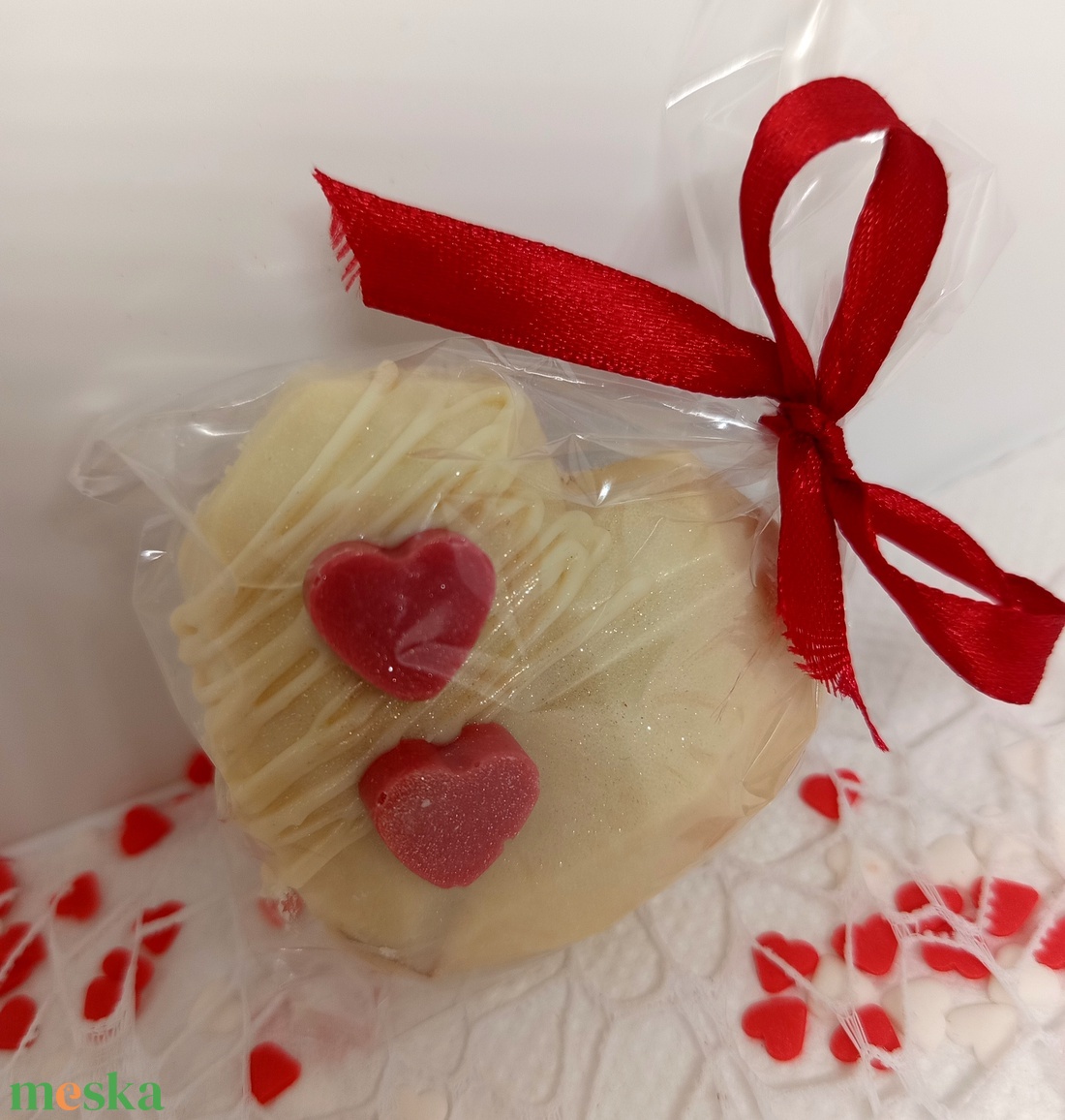 Valentín napi forró csokoládé bomba szív - élelmiszer - édesség - kézműves csokoládé - Meska.hu