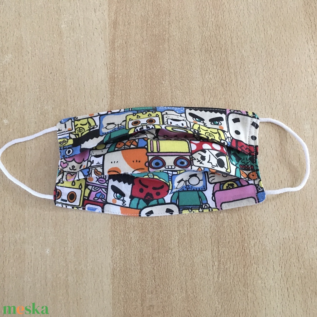 Gyerek, férfi, női robotfejes textil, mosható maszk, arcmaszk, szájmaszk -  - Meska.hu