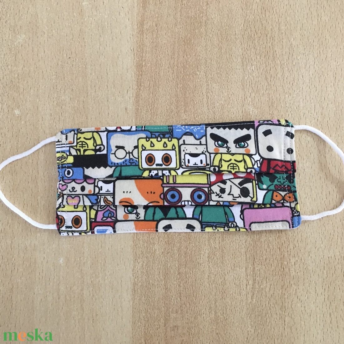 Gyerek, férfi, női robotfejes textil, mosható maszk, arcmaszk, szájmaszk -  - Meska.hu