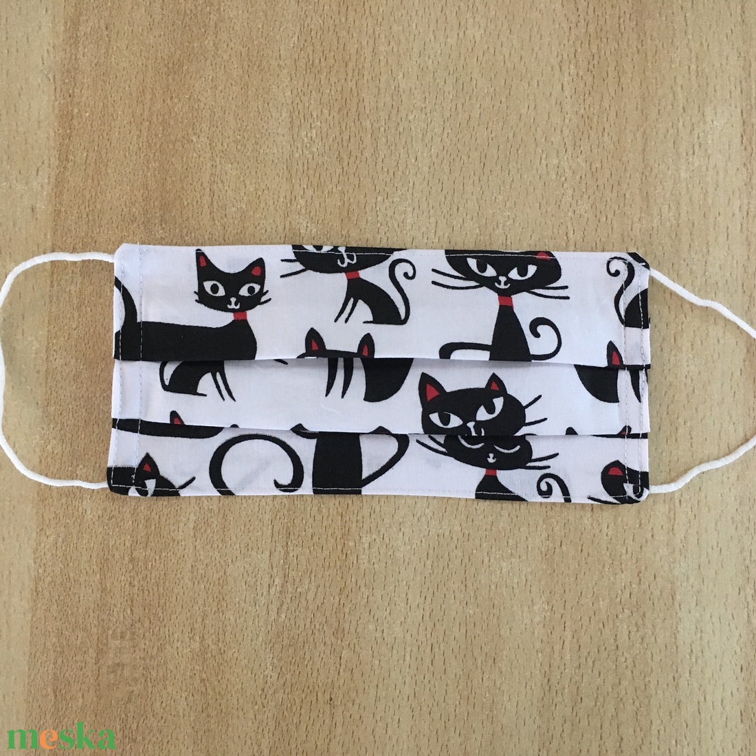 Gyerek, férfi, női cicás textil, mosható maszk, arcmaszk, szájmaszk - macskás -  - Meska.hu