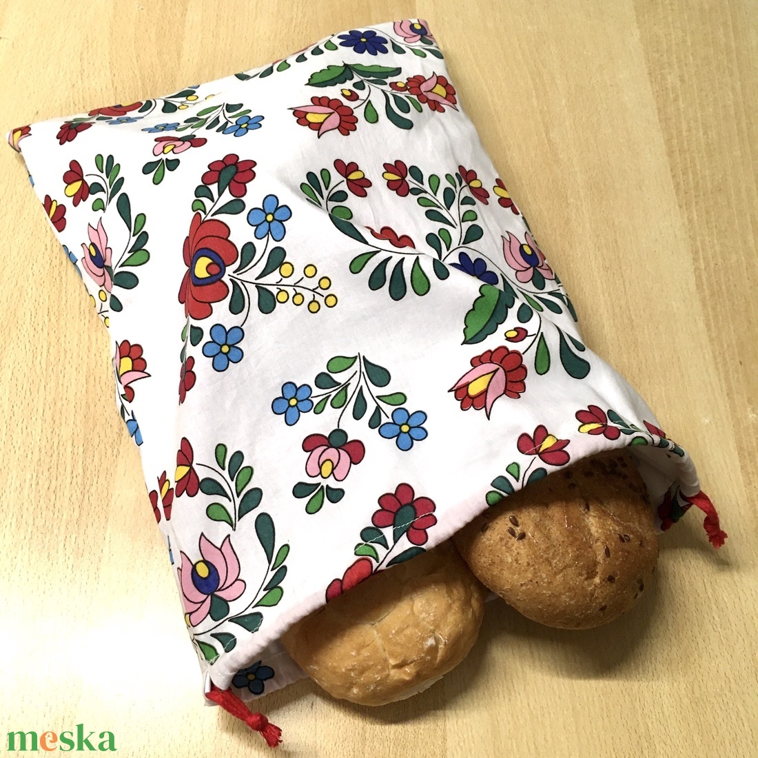 Nagy méretű kenyeres zsák, pamutvászon frissentartó PUL béléssel - kalocsai - táska & tok - bevásárlás & shopper táska - kenyeres zsák - Meska.hu Nagy méretű kenyeres zsák, pamutvászon frissentartó PUL béléssel - kalocsai - táska & tok - bevásárlás & shopper táska - kenyeres zsák - Meska.hu