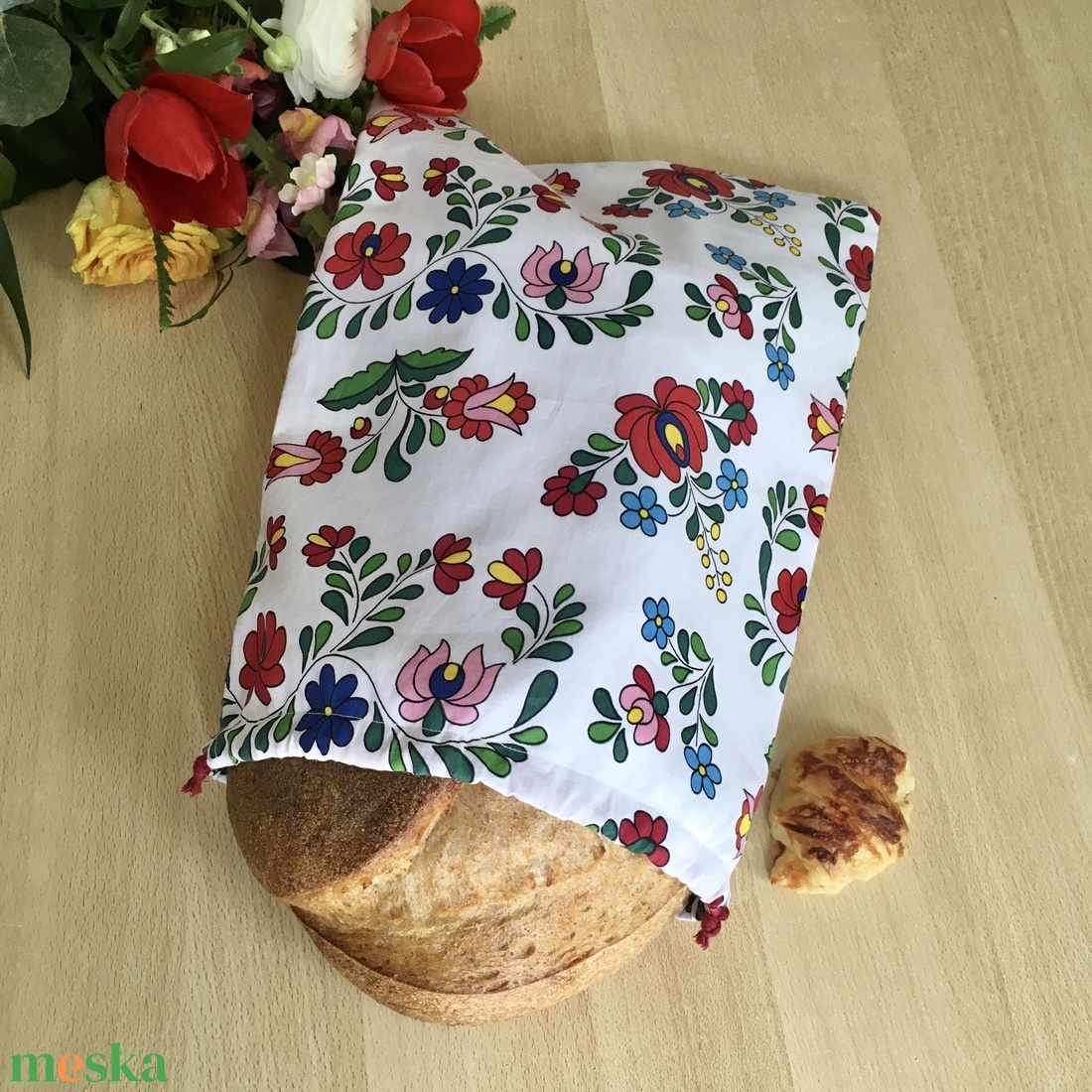 Nagy méretű kenyeres zsák, pamutvászon frissentartó PUL béléssel - kalocsai - táska & tok - bevásárlás & shopper táska - kenyeres zsák - Meska.hu Nagy méretű kenyeres zsák, pamutvászon frissentartó PUL béléssel - kalocsai - táska & tok - bevásárlás & shopper táska - kenyeres zsák - Meska.hu