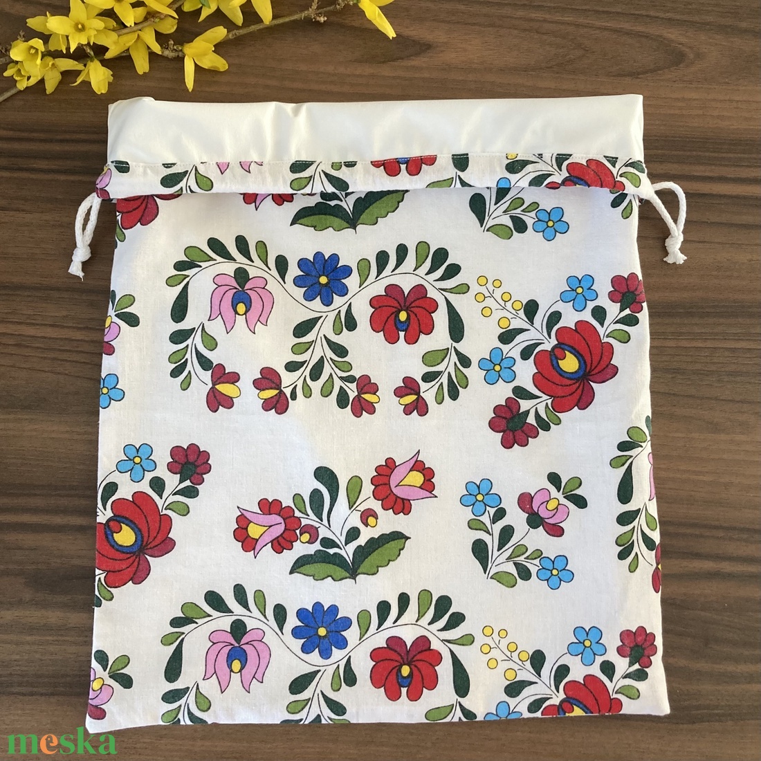 Kalocsai nagy méretű kenyeres zsák, pamutvászon frissentartó PUL béléssel - táska & tok - bevásárlás & shopper táska - kenyeres zsák - Meska.hu Kalocsai nagy méretű kenyeres zsák, pamutvászon frissentartó PUL béléssel - táska & tok - bevásárlás & shopper táska - kenyeres zsák - Meska.hu