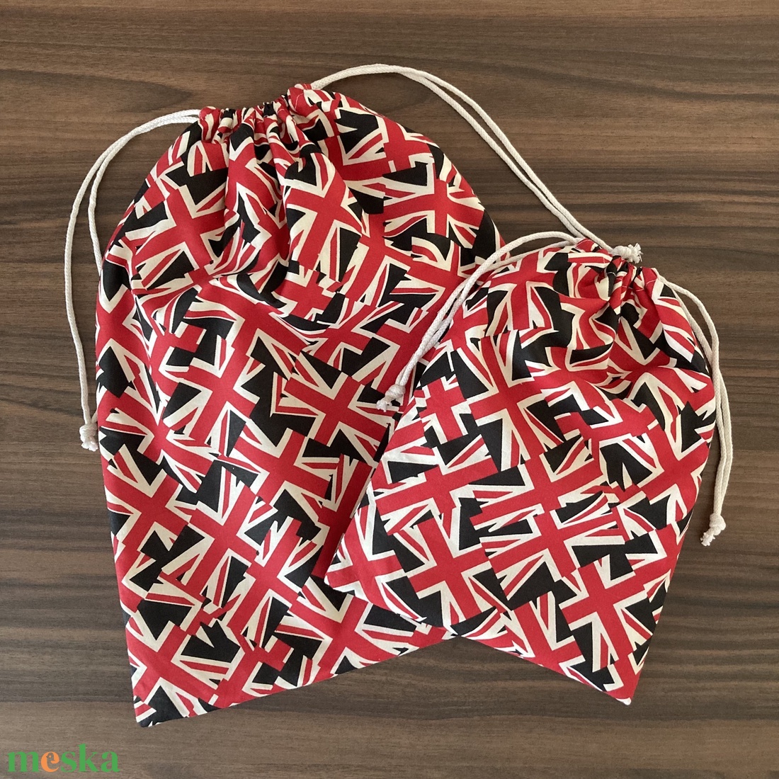 Angol kenyeres zsák szett, pamutvászon frissentartó PUL béléssel - London, brit zászlós - táska & tok - bevásárlás & shopper táska - kenyeres zsák - Meska.hu