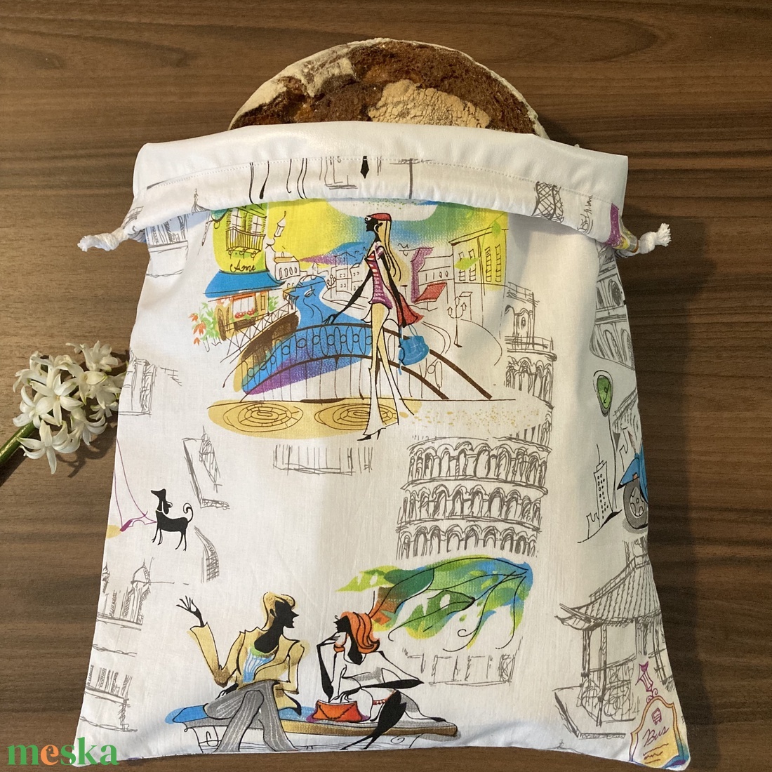 Dolce vita kenyeres zsák, pamutvászon frissentartó PUL béléssel - táska & tok - bevásárlás & shopper táska - kenyeres zsák - Meska.hu Dolce vita kenyeres zsák, pamutvászon frissentartó PUL béléssel - táska & tok - bevásárlás & shopper táska - kenyeres zsák - Meska.hu