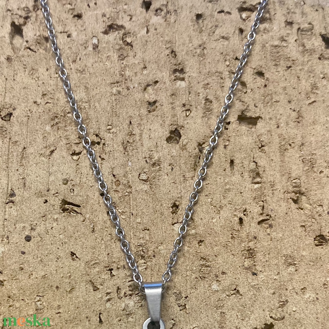 Névreszóló sielős nemesacél nyaklánc - női vagy férfi lánccal - ékszer - nyaklánc - monogram & névnyaklánc - Meska.hu