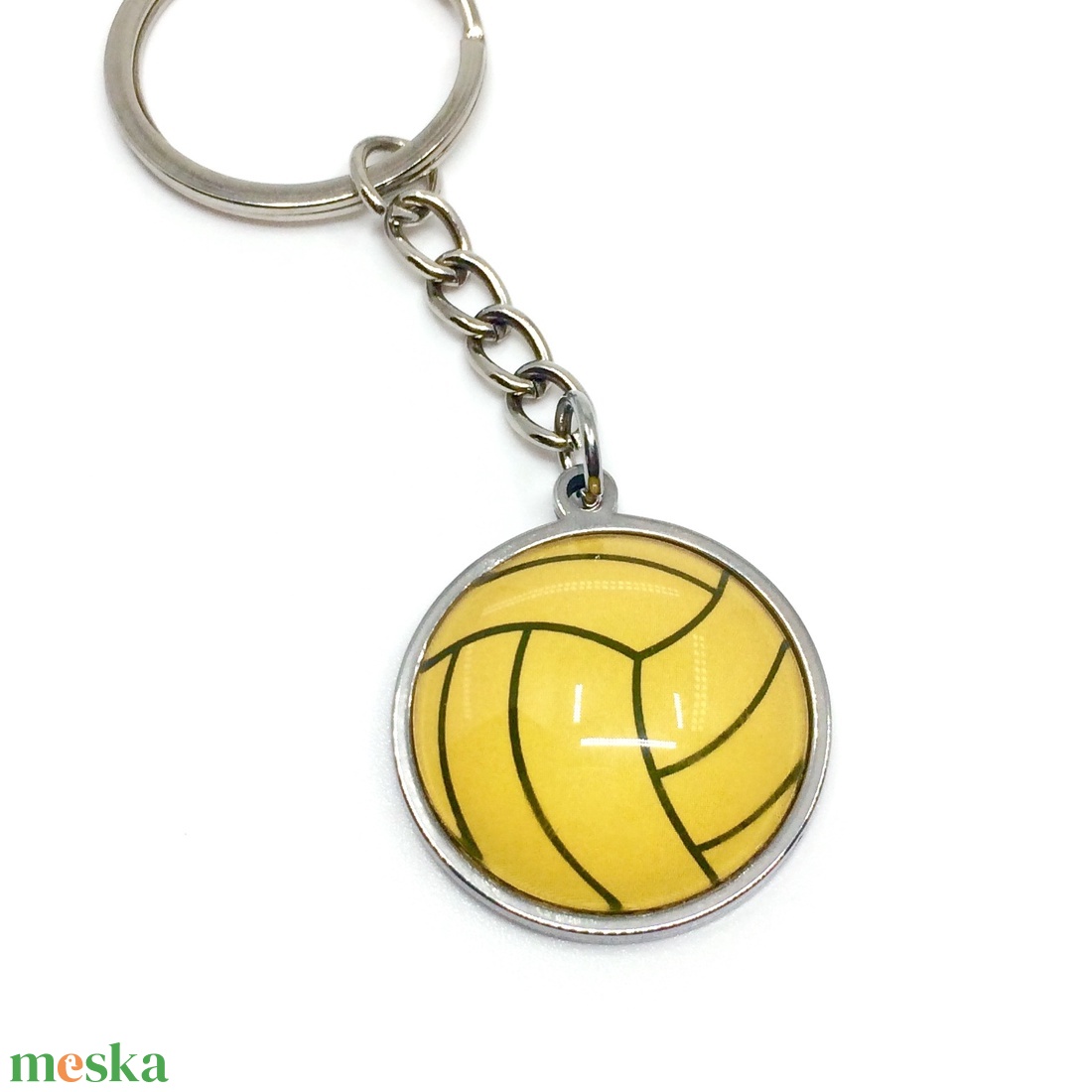 Vízilabda nemesacél kulcstartó, táskadísz - táska & tok - kulcstartó & táskadísz - kulcstartó - Meska.hu
