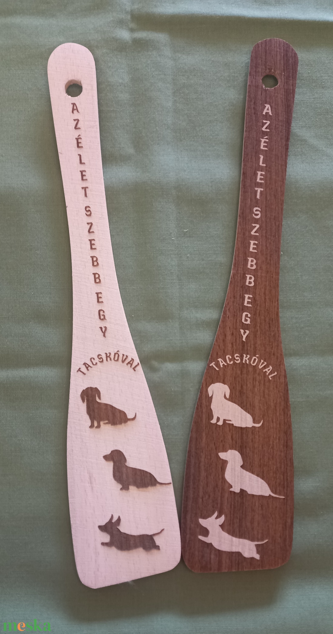 Tacskós fakanál - otthon & életmód - konyhafelszerelés, tálalás - sütés, főzés - fakanál & fakanáltartó - Meska.hu