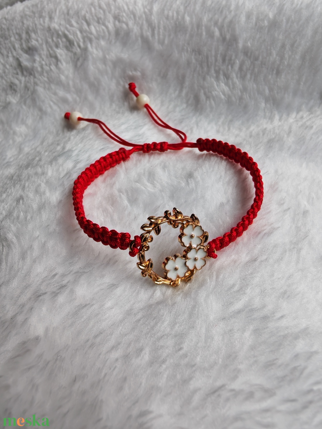 Handmade karkötő � Love Bloom (Red) - ékszer - karkötő - karkötő medállal - Meska.hu
