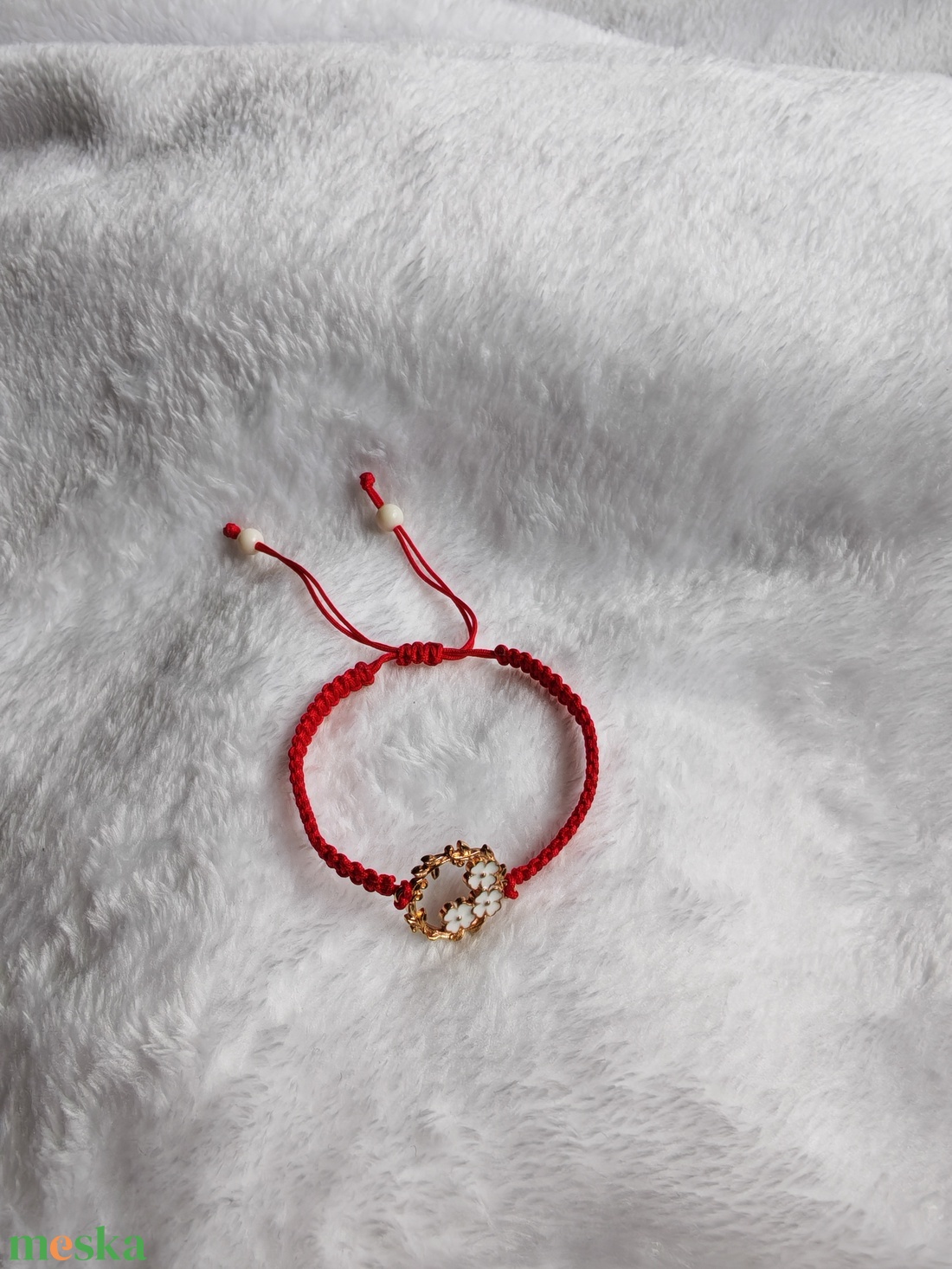 Handmade karkötő � Love Bloom (Red) - ékszer - karkötő - karkötő medállal - Meska.hu