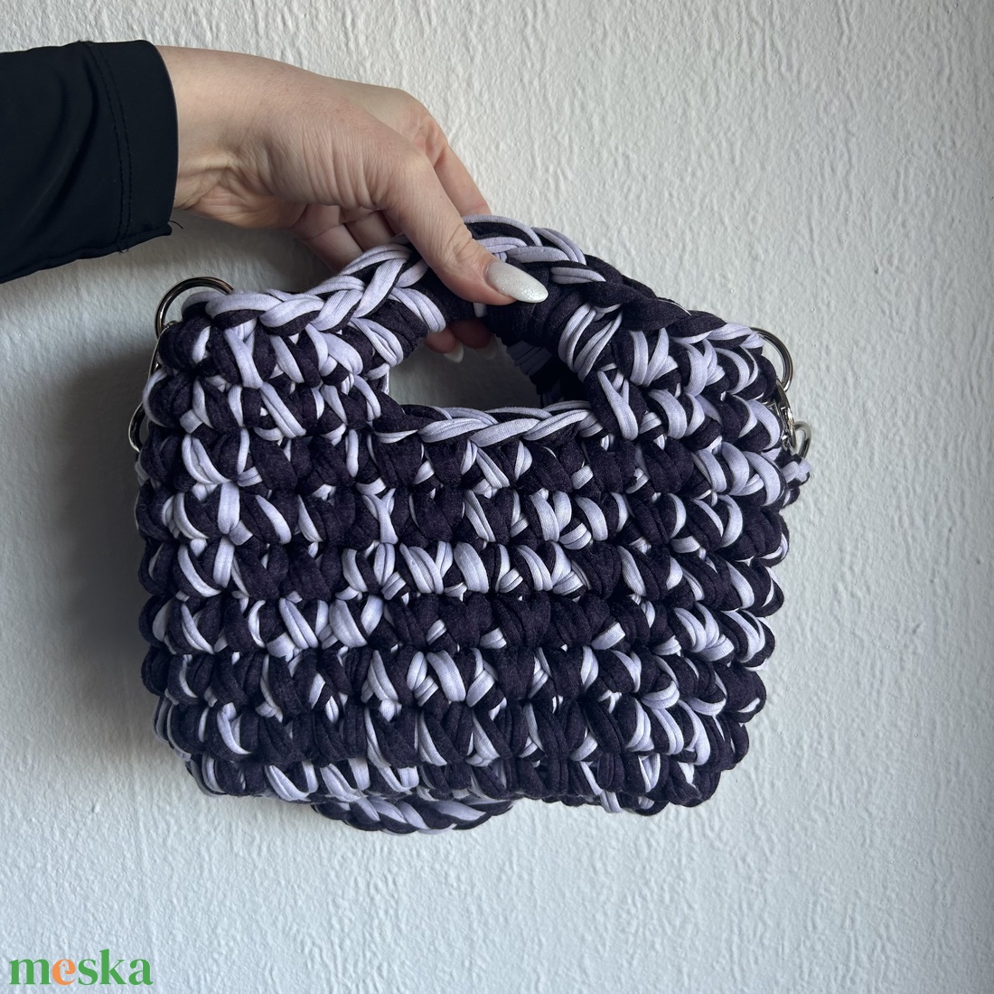 FANINO kézitáska hosszú pánttal- lila  - táska & tok - kézitáska & válltáska - válltáska - Meska.hu