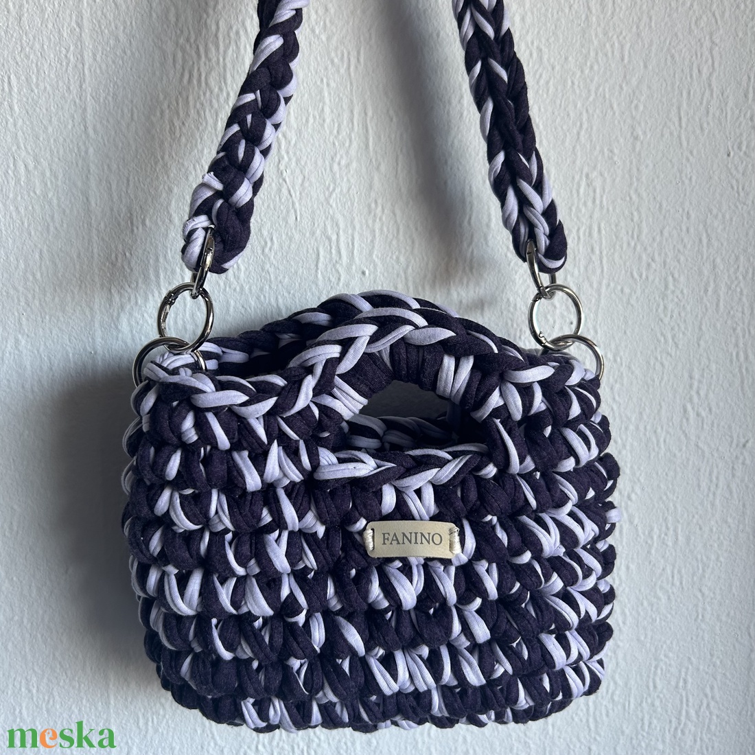 FANINO kézitáska hosszú pánttal- lila  - táska & tok - kézitáska & válltáska - válltáska - Meska.hu