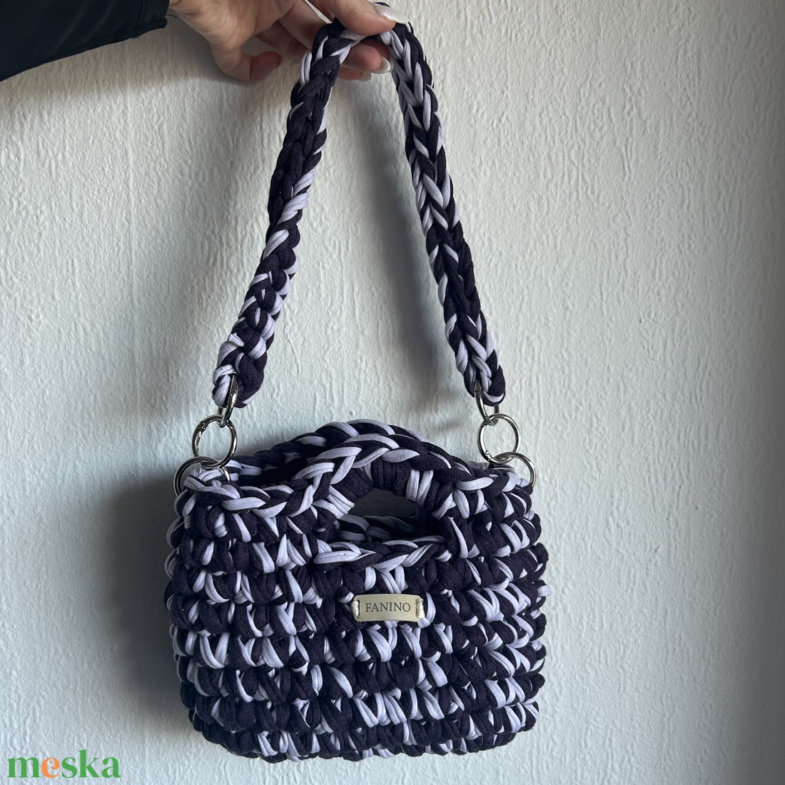 FANINO kézitáska hosszú pánttal- lila  - táska & tok - kézitáska & válltáska - válltáska - Meska.hu