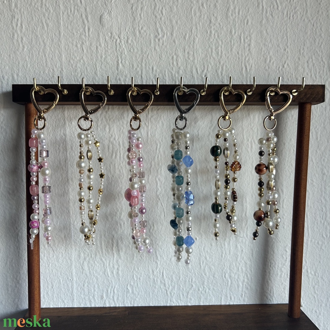 Gyöngyös táska dísz/charm/kulcstartó - táska & tok - kulcstartó & táskadísz - kulcstartó - Meska.hu