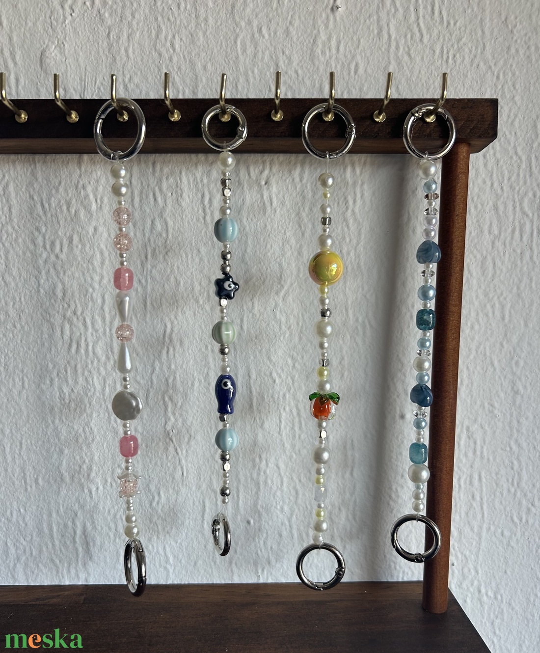 Gyöngyös táska dísz/charm/kulcstartó - táska & tok - kulcstartó & táskadísz - kulcstartó - Meska.hu