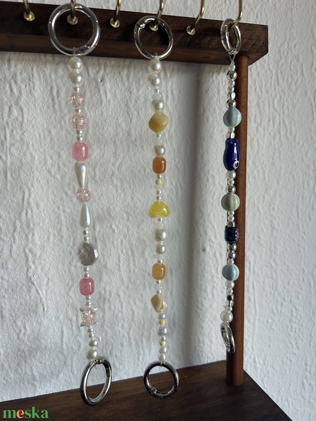 Gyöngyös táska dísz/charm/kulcstartó - táska & tok - kulcstartó & táskadísz - kulcstartó - Meska.hu