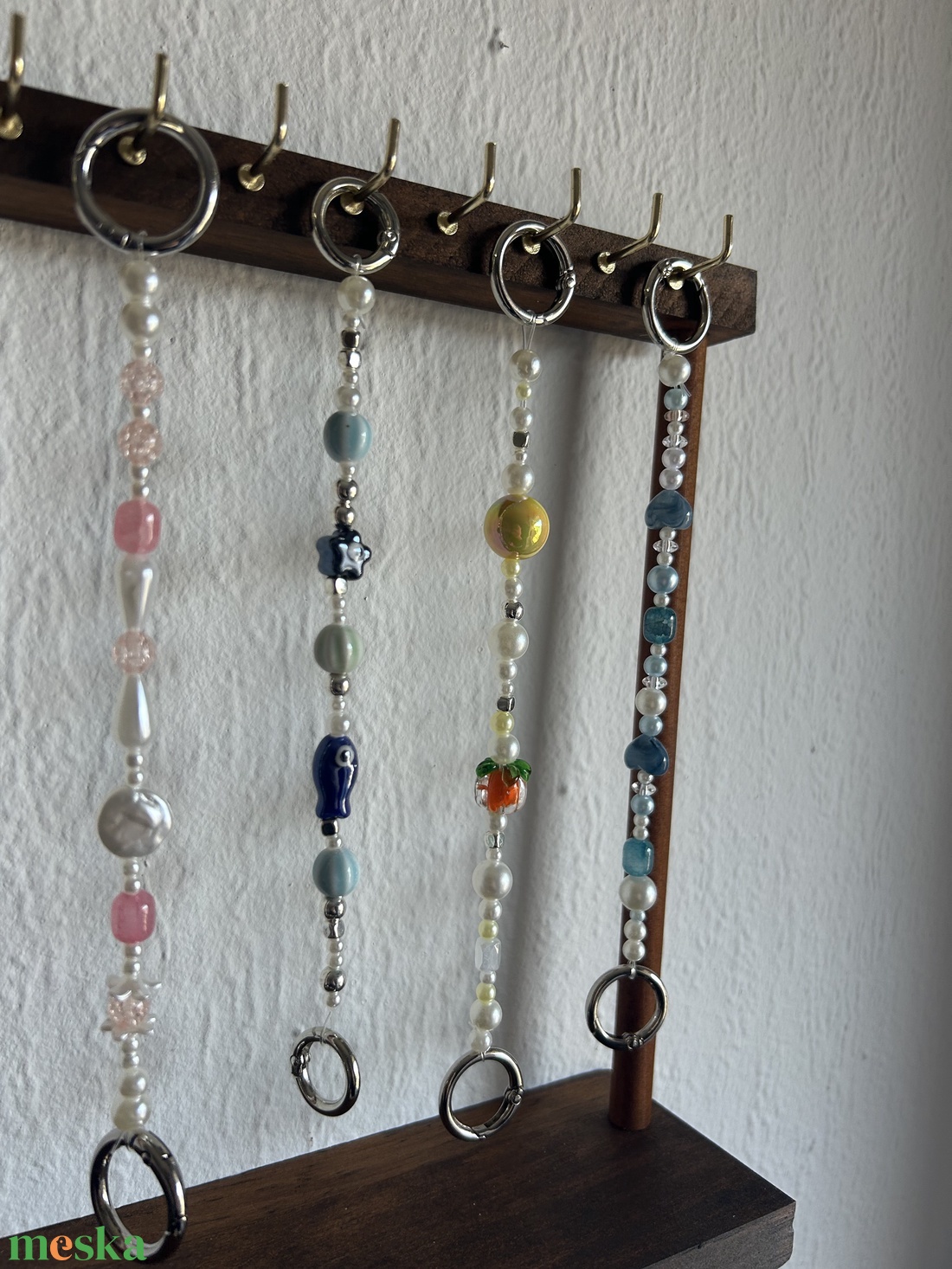 Gyöngyös táska dísz/charm/kulcstartó - táska & tok - kulcstartó & táskadísz - kulcstartó - Meska.hu