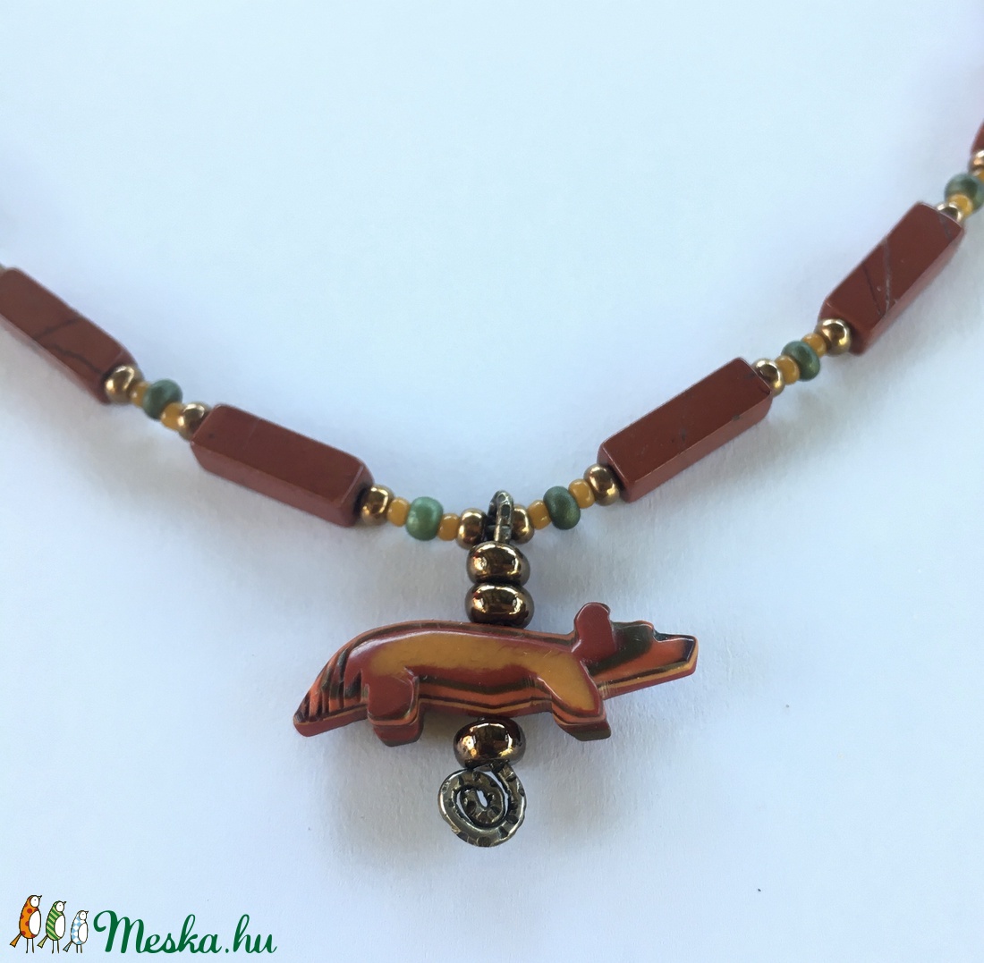 Róka amulett vörös jáspis nyaklánc - ékszer - nyaklánc - medálos nyaklánc - Meska.hu Róka amulett vörös jáspis nyaklánc - ékszer - nyaklánc - medálos nyaklánc - Meska.hu