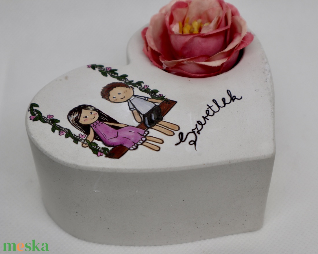 Mécsestartó szív nagy méret - művészet - grafika & illusztráció - egyéb rajzok - Meska.hu