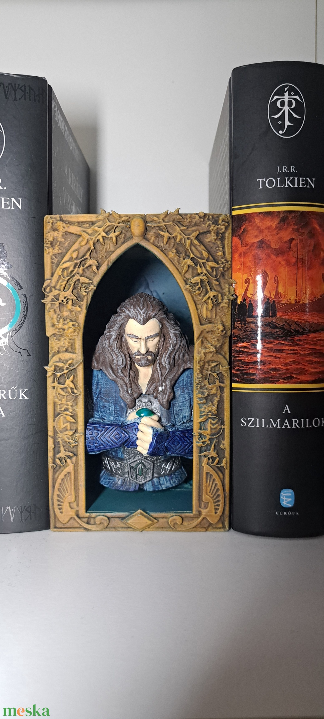 Gyűrűk Ura/Hobbit Tölgypajzsos Thorin könyvkuckó, könyvtámasz/figura - otthon & életmód - dekoráció - asztal és polc dekoráció - könyvtámasz - Meska.hu