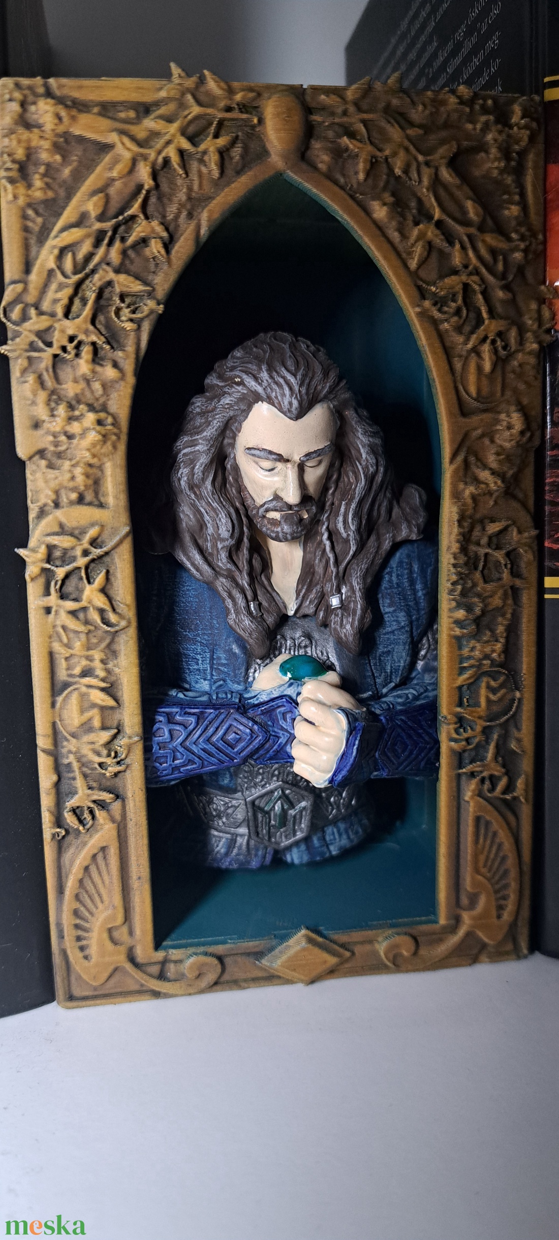 Gyűrűk Ura/Hobbit Tölgypajzsos Thorin könyvkuckó, könyvtámasz/figura - otthon & életmód - dekoráció - asztal és polc dekoráció - könyvtámasz - Meska.hu