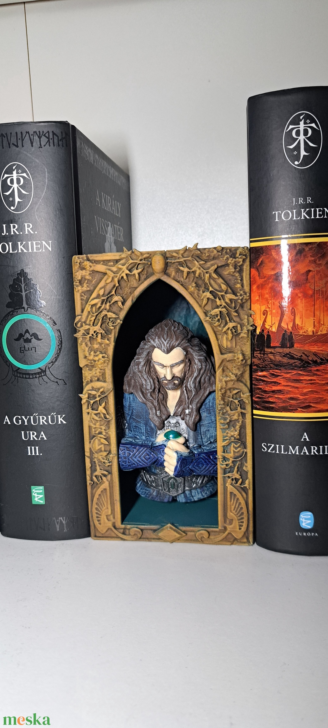 Gyűrűk Ura/Hobbit Tölgypajzsos Thorin könyvkuckó, könyvtámasz/figura - otthon & életmód - dekoráció - asztal és polc dekoráció - könyvtámasz - Meska.hu
