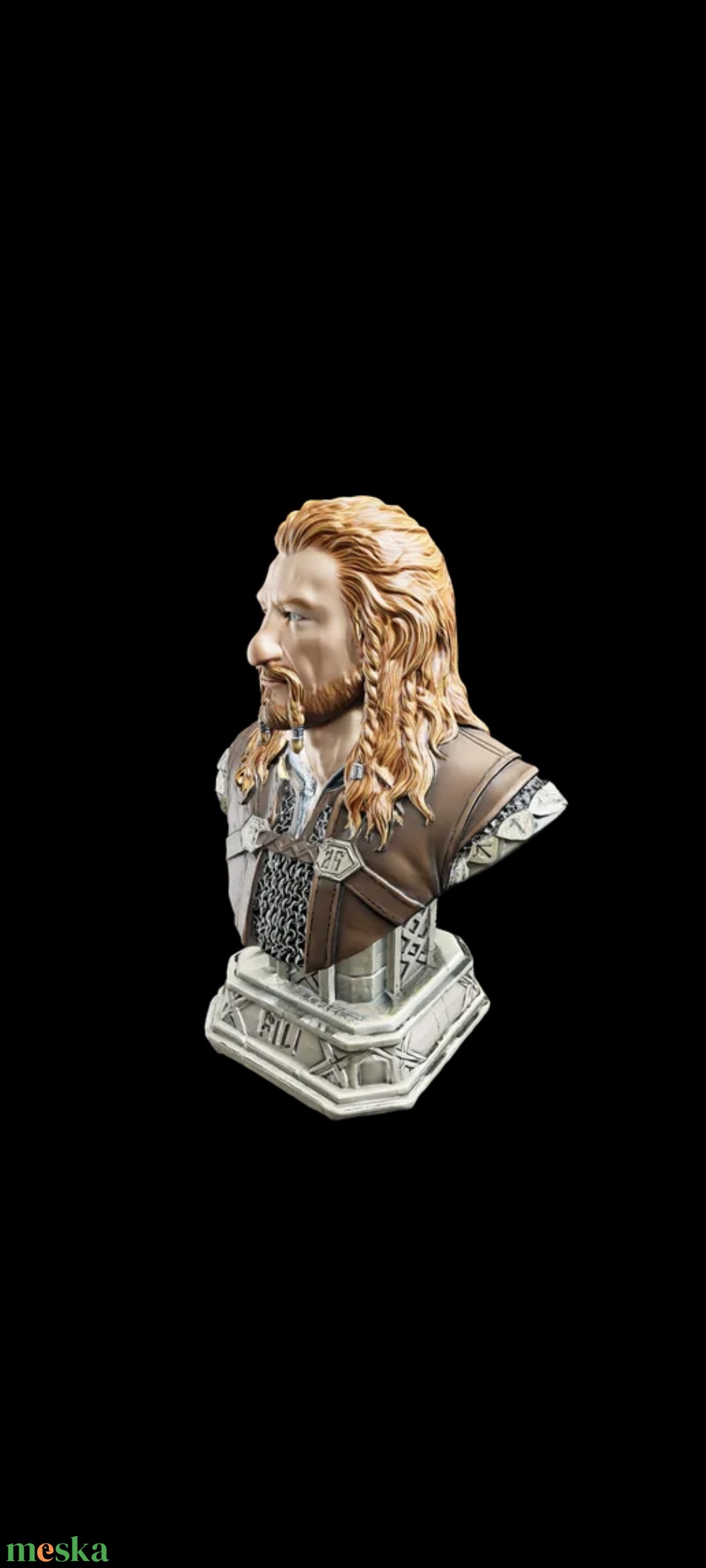 Gyűrűk Ura Hobbit Fili a törp mellszobor - otthon & életmód - dekoráció - asztal és polc dekoráció - könyvszobor - Meska.hu