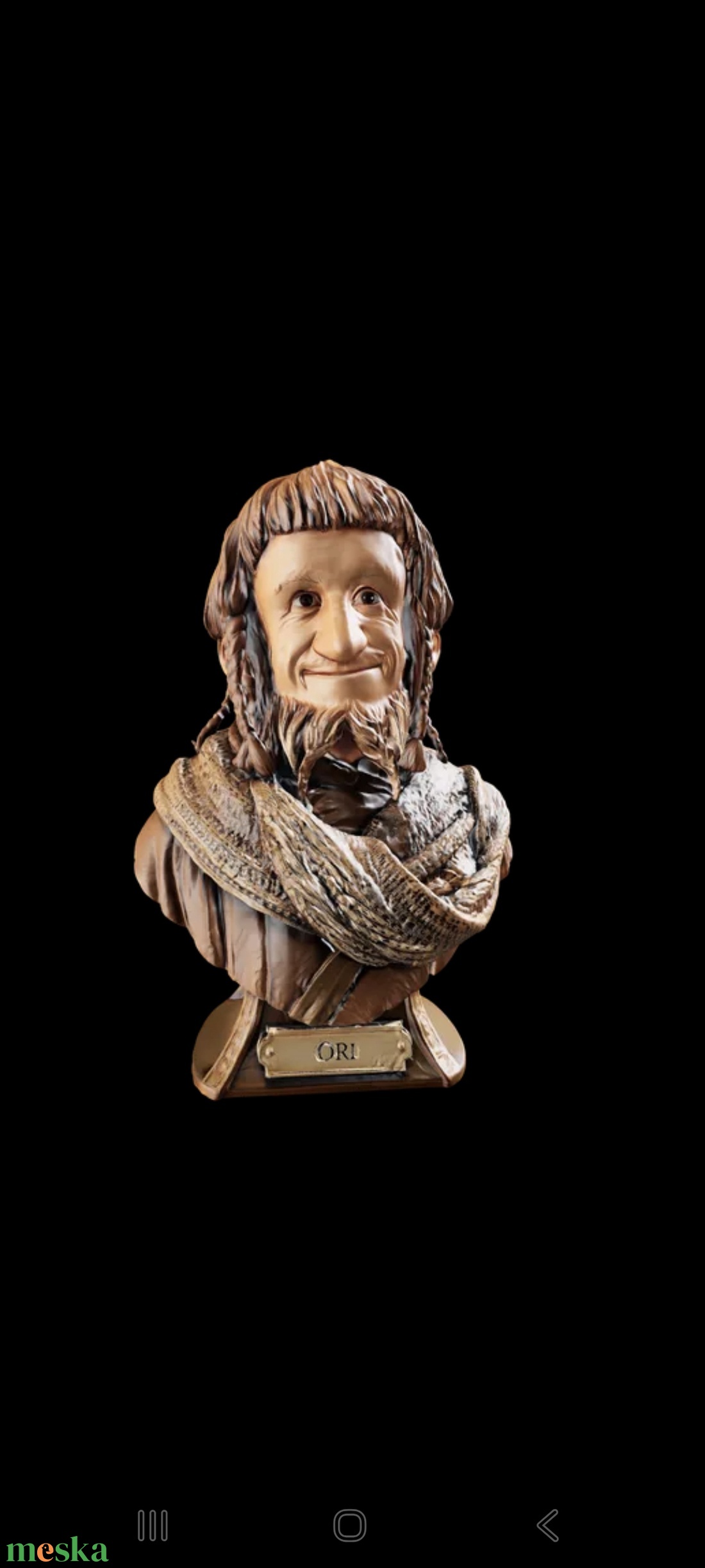 Gyűrűk Ura Hobbit Ori a törp mellszobor - otthon & életmód - dekoráció - asztal és polc dekoráció - könyvszobor - Meska.hu