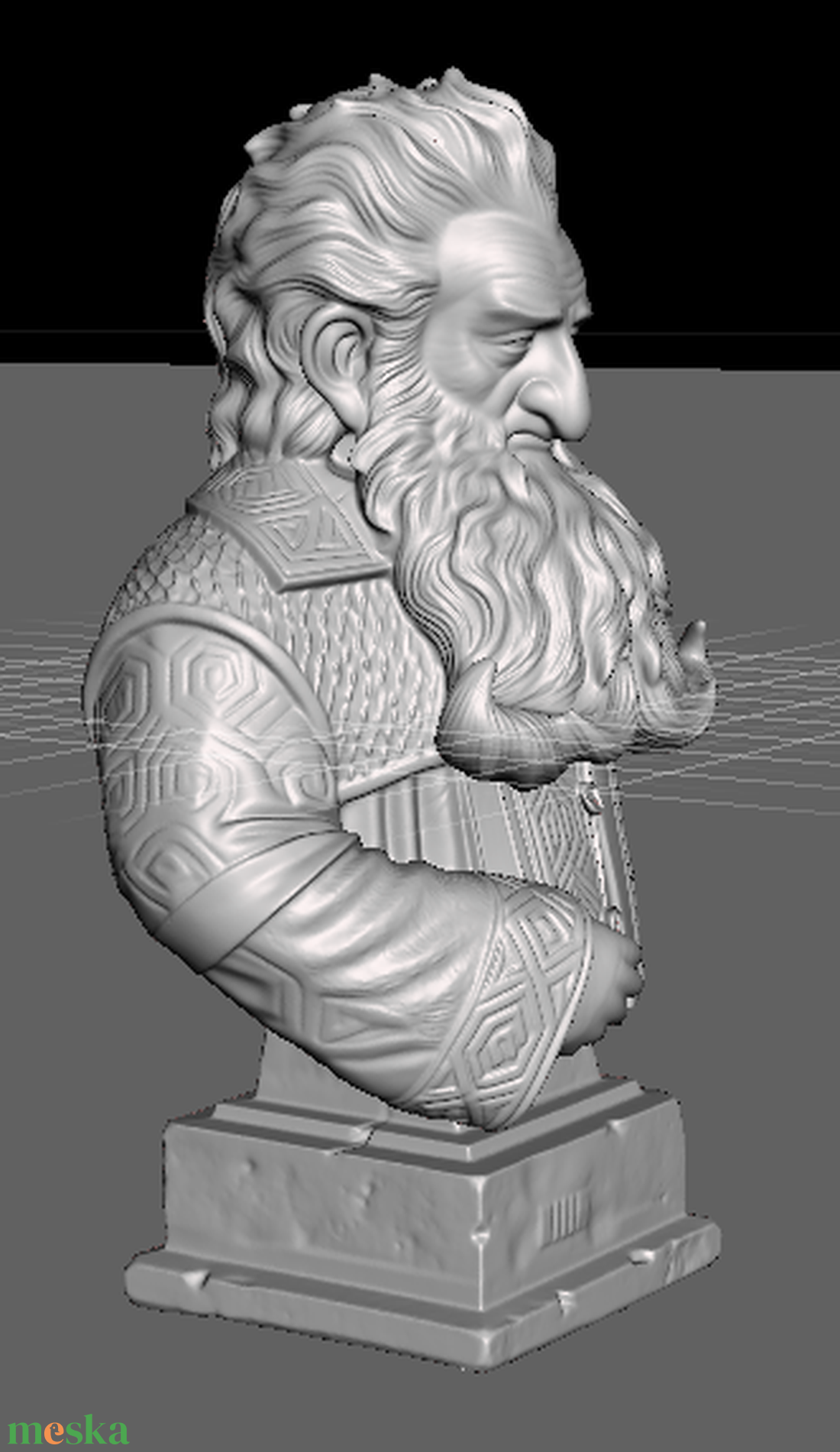 Gyűrűk Ura Hobbit Balin a törp mellszobor - otthon & életmód - dekoráció - asztal és polc dekoráció - könyvszobor - Meska.hu