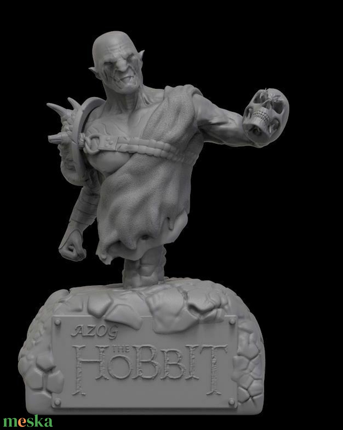 Gyűrűk Ura Hobbit Azog az ork mellszobor - otthon & életmód - dekoráció - asztal és polc dekoráció - könyvszobor - Meska.hu