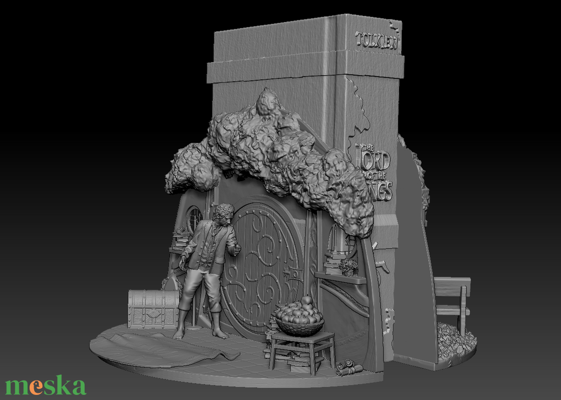 Gyűrűk Ura/Hobbit Bilbo és Gandalf könyvkuckó, könyvtámasz/figura - otthon & életmód - dekoráció - asztal és polc dekoráció - könyvtámasz - Meska.hu