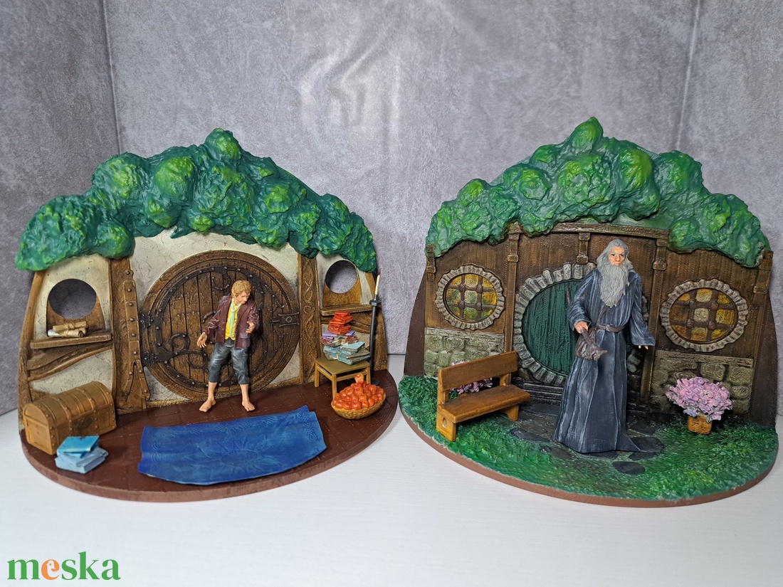 Gyűrűk Ura/Hobbit Bilbo és Gandalf könyvkuckó, könyvtámasz/figura - otthon & életmód - dekoráció - asztal és polc dekoráció - könyvtámasz - Meska.hu