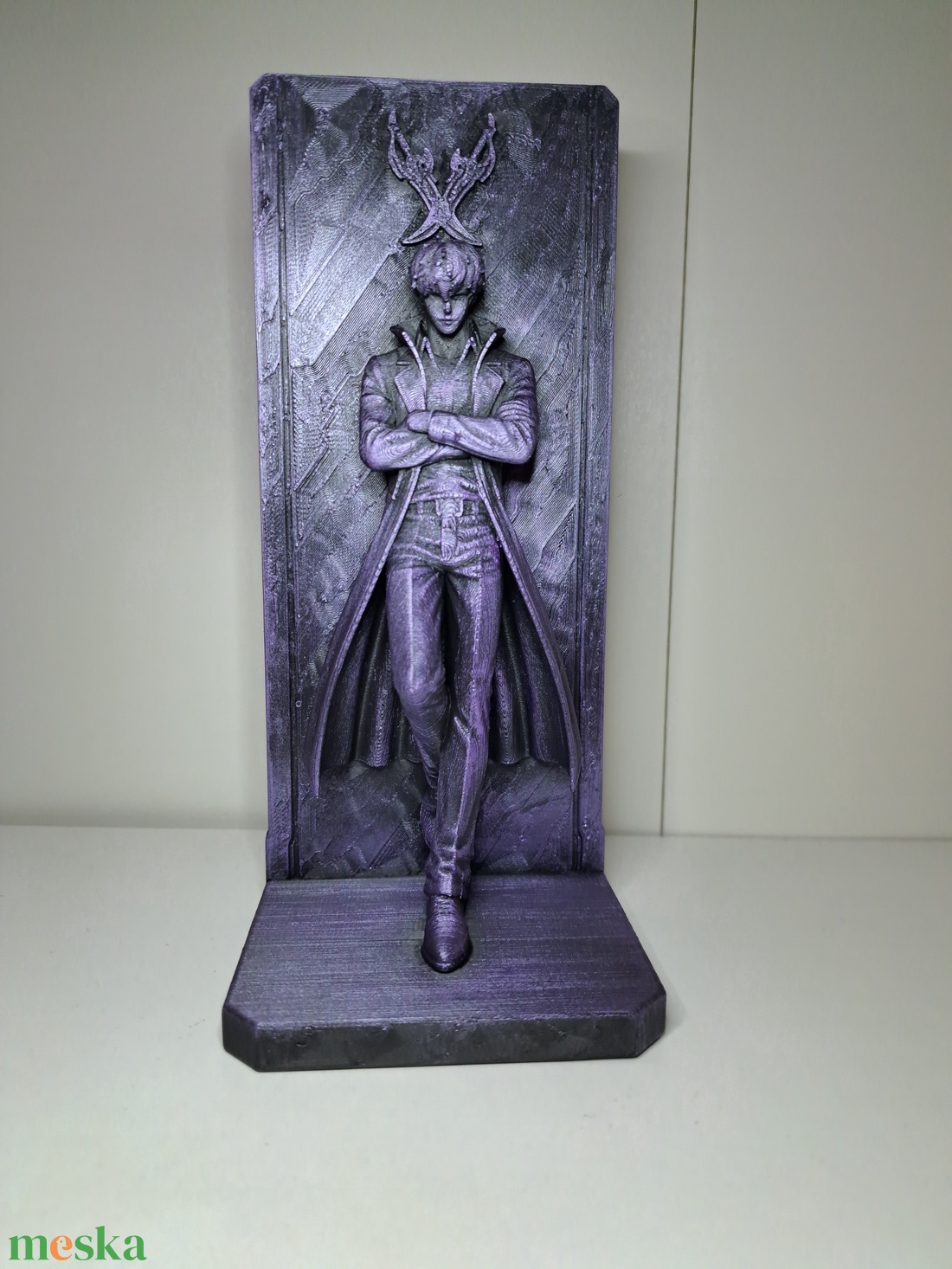 Solo Leveling Sung Jin Woo könyvtámasz/figura, asztaldísz - otthon & életmód - dekoráció - asztal és polc dekoráció - könyvtámasz - Meska.hu