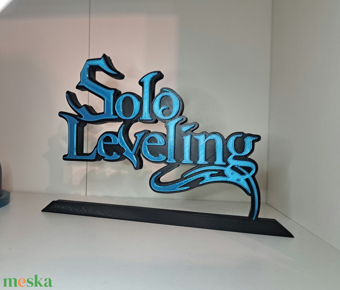 Solo Leveling feliratos könyvtámasz, asztaldísz - otthon & életmód - dekoráció - asztal és polc dekoráció - könyvtámasz - Meska.hu