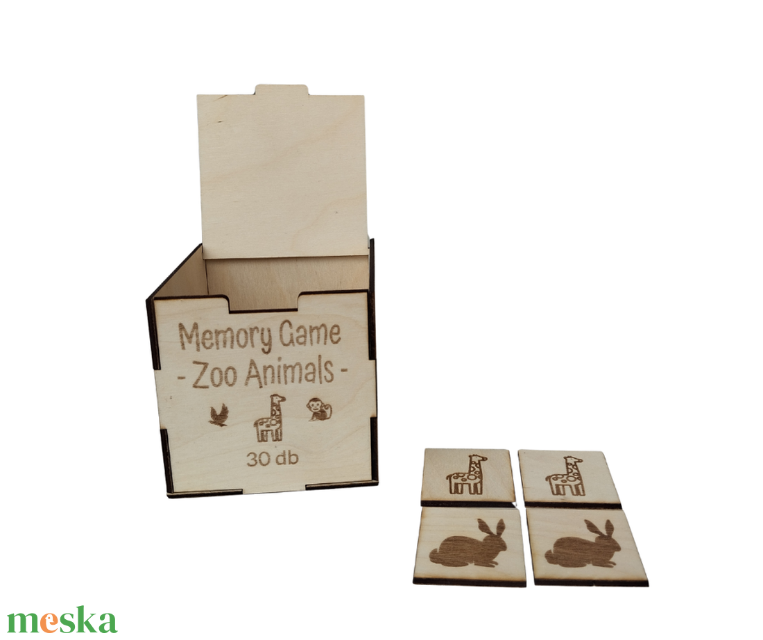Memóriajáték_ZooAnimals - játék & sport - készségfejlesztő és logikai játék - memória játékok - Meska.hu