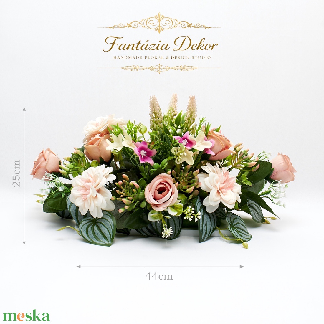 Romantikus elegancia barackos árnyalatokban � - otthon & életmód - dekoráció - asztal és polc dekoráció - asztaldísz - Meska.hu