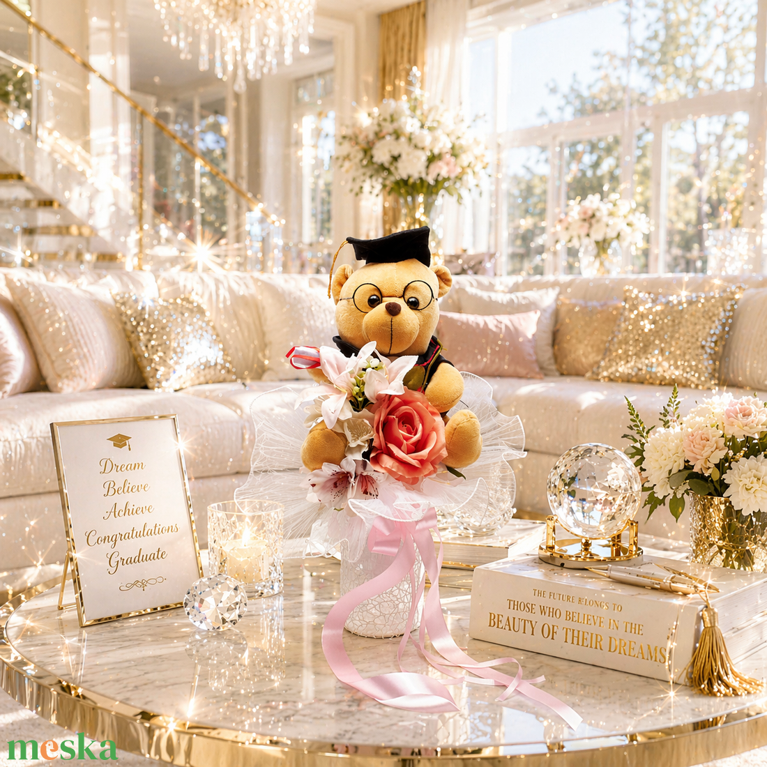 �� Ballagási csokor macival � romantikus, kézzel készített ajándék �� - otthon & életmód - virágdekoráció - virágok - virágcsokor - Meska.hu